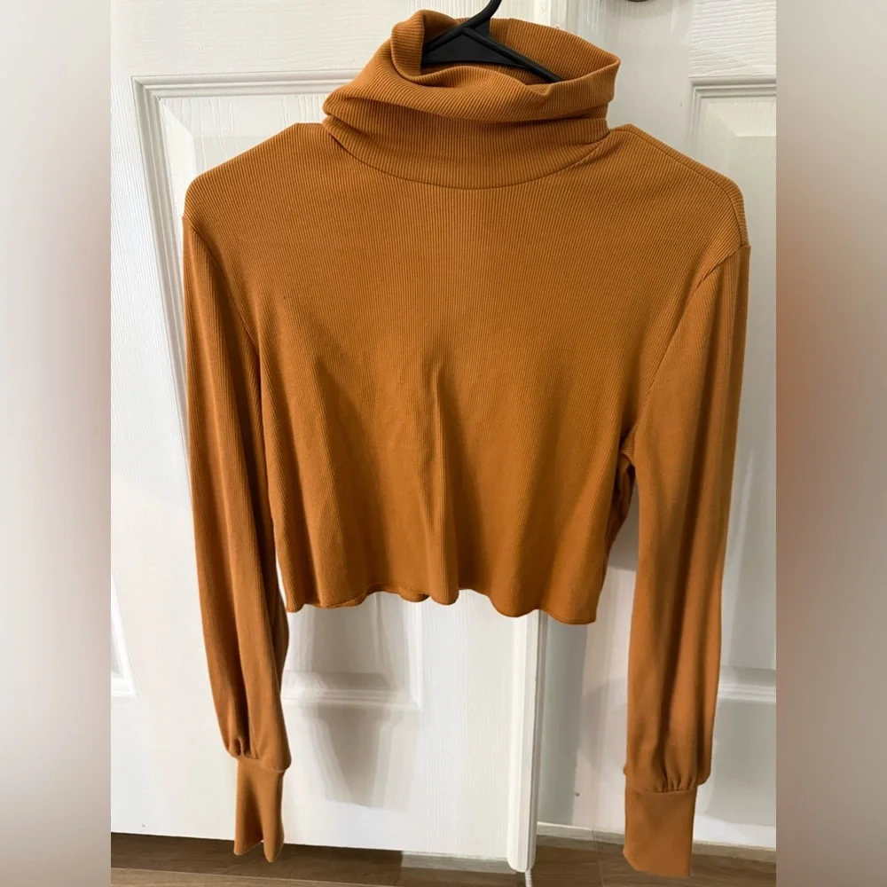 Forever 21 Women's Brown Cropped Turtleneck - Picture 2 of 6